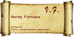 Veres Fortuna névjegykártya