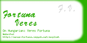 fortuna veres business card